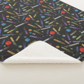 RICK EN MORTY™ | Buitengraten Patroon Sherpa Deken (3/4)