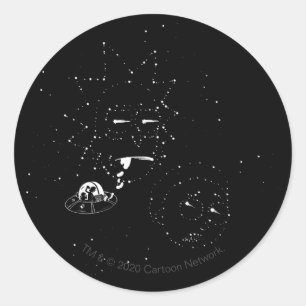 RICK EN MORTY™   Constellaties Ronde Sticker