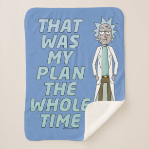 RICK EN MORTY™   Dat was mijn plan de hele tijd Sherpa Deken