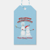 Rick en Morty | De groeten van Snowmen Snowmen Cadeaulabel (Voorkant)