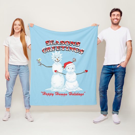 Rick en Morty | De groeten van Snowmen Snowmen Fleece Deken (In situ)