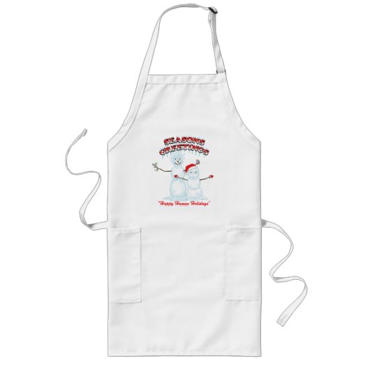 Rick en Morty | De groeten van Snowmen Snowmen Lang Schort (Voorkant)