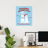 Rick en Morty | De groeten van Snowmen Snowmen Poster (Thuiskantoor)
