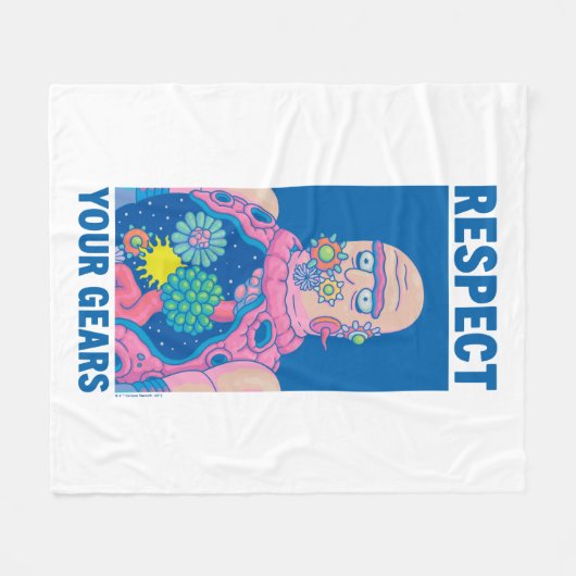 RICK EN MORTY™ | Eerbiediging van uw tandwielen Fleece Deken (Voorkant (Horizontaal))