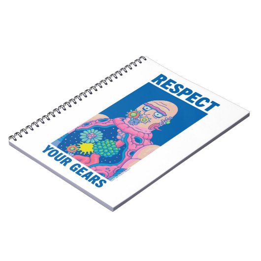 RICK EN MORTY™ | Eerbiediging van uw tandwielen Notitieboek (Linkerzijde)