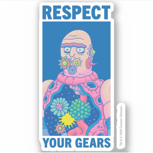 RICK EN MORTY™ | Eerbiediging van uw tandwielen Sticker (Voorkant)