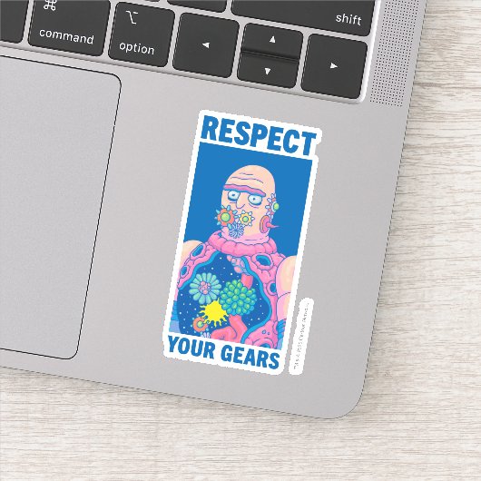 RICK EN MORTY™ | Eerbiediging van uw tandwielen Sticker (Detail)