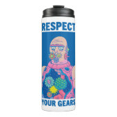 RICK EN MORTY™ | Eerbiediging van uw tandwielen Thermosbeker (Voorkant)