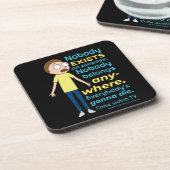 RICK EN MORTY™ | Er bestaat geen enkel doel Bier Onderzetter (Linkerzijde)