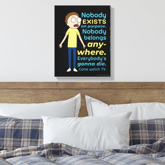 RICK EN MORTY™ | Er bestaat geen enkel doel Canvas Afdruk (Insitu (Slaapkamer))