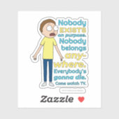 RICK EN MORTY™ | Er bestaat geen enkel doel Sticker (Vel)