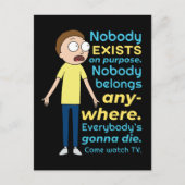 RICK EN MORTY™ | Er bestaat geen enkel doel Uitnodiging Briefkaart (Voorkant)
