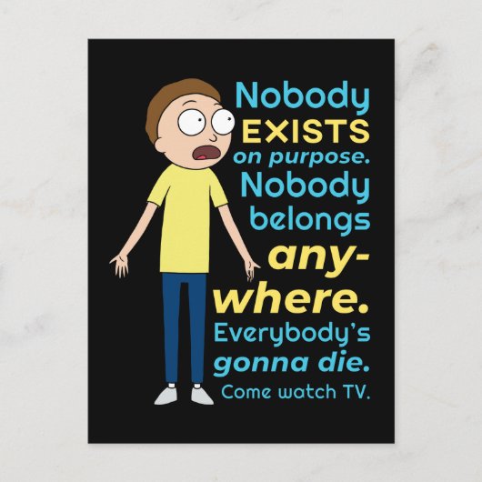 RICK EN MORTY™ | Er bestaat geen enkel doel Uitnodiging Briefkaart (Voorkant)