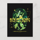 Rick en Morty Falling Quote Badge Briefkaart (Voorkant)
