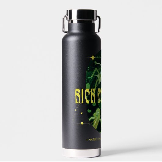Rick en Morty Falling Quote Badge Waterfles (Voorkant)