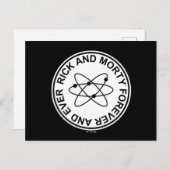 Rick en Morty Forever en Ever Atomic Badge Briefkaart (Voorkant / Achterkant)