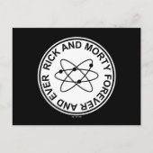 Rick en Morty Forever en Ever Atomic Badge Briefkaart (Voorkant)