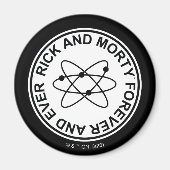 Rick en Morty Forever en Ever Atomic Badge Magneet (Voorkant)