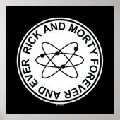 Rick en Morty Forever en Ever Atomic Badge Poster (Voorkant)