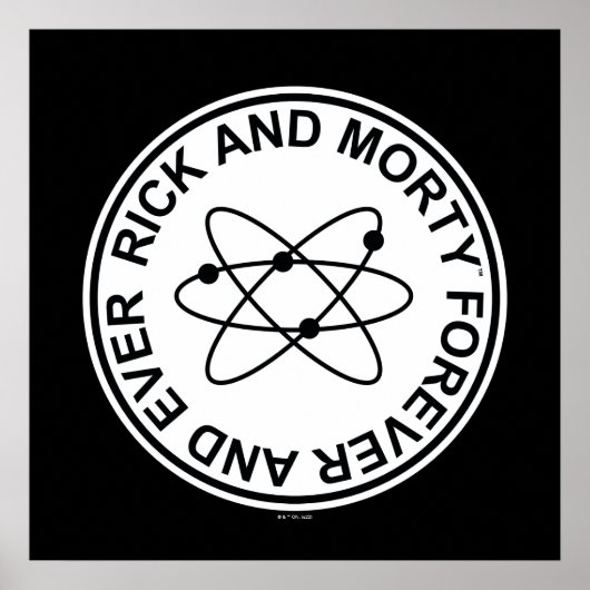 Rick en Morty Forever en Ever Atomic Badge Poster (Voorkant)