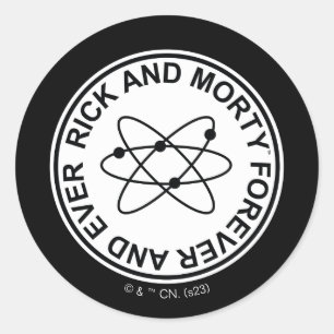 Rick en Morty Forever en Ever Atomic Badge Ronde Sticker