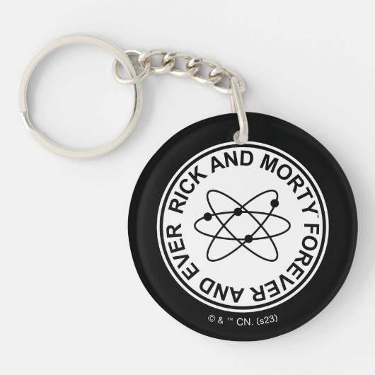Rick en Morty Forever en Ever Atomic Badge Sleutelhanger (Voorkant)