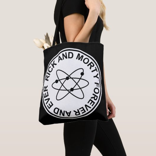 Rick en Morty Forever en Ever Atomic Badge Tote Bag (Dichtbij)