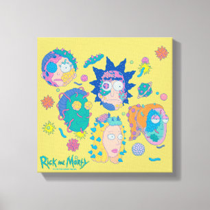 RICK EN MORTY™ Geïnfecteerd Smith Family Pattern Canvas Afdruk