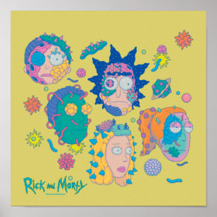 RICK EN MORTY™ Geïnfecteerd Smith Family Pattern Poster