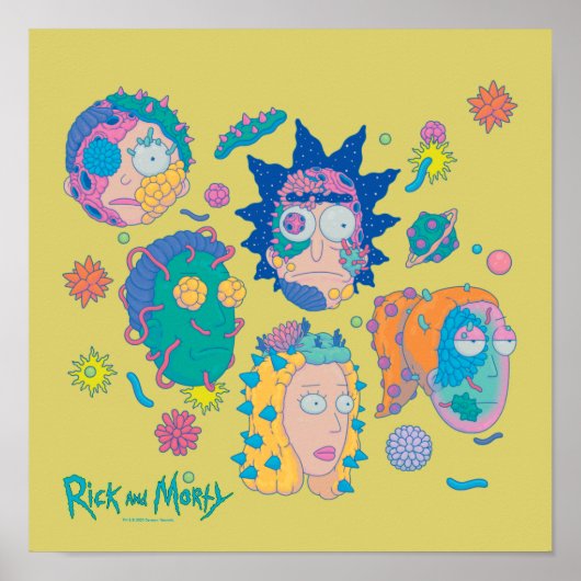 RICK EN MORTY™ | Geïnfecteerd Smith Family Pattern Poster (Voorkant)