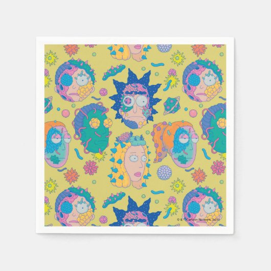RICK EN MORTY™ | Geïnfecteerd Smith Family Pattern Servet (Voorkant)