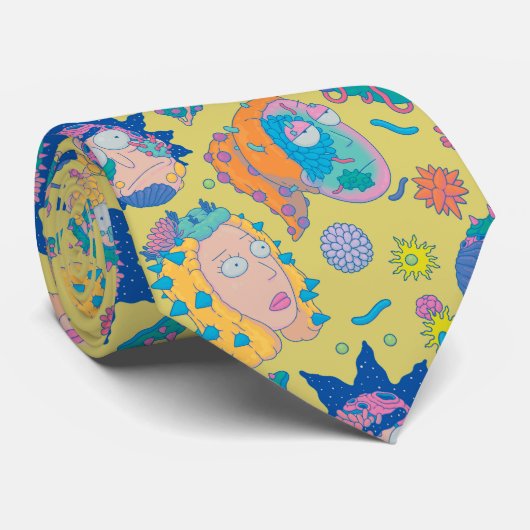 RICK EN MORTY™ | Geïnfecteerd Smith Family Pattern Stropdas (Opgerold)