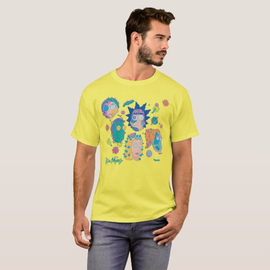 RICK EN MORTY™ | Geïnfecteerd Smith Family Pattern T-shirt (Voorkant volledig)