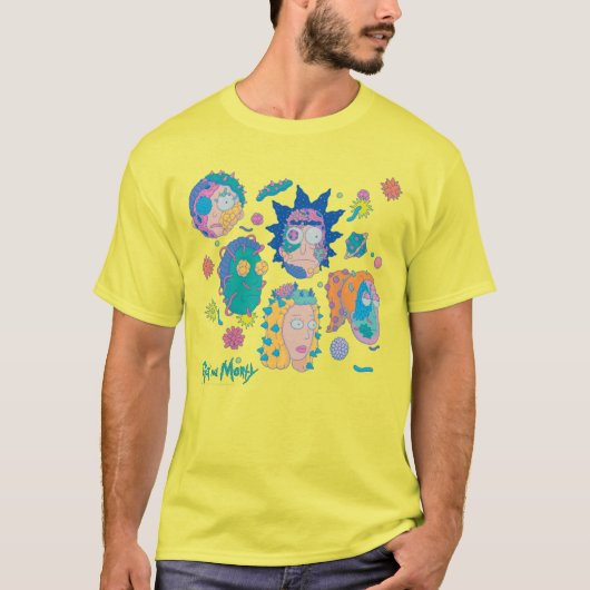 RICK EN MORTY™ | Geïnfecteerd Smith Family Pattern T-shirt (Voorkant)