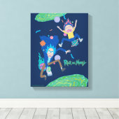 RICK EN MORTY™ | Geïnfecteerde portaalsprint Canvas Afdruk (Insitu (Houten vloer))
