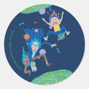 RICK EN MORTY™   Geïnfecteerde portaalsprint Ronde Sticker