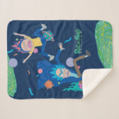 RICK EN MORTY™ | Geïnfecteerde portaalsprint Sherpa Deken (Voorkant (horizontaal))