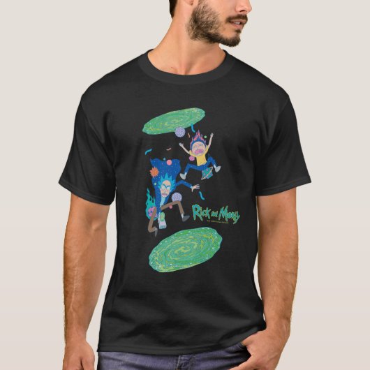 RICK EN MORTY™ | Geïnfecteerde portaalsprint T-shirt (Voorkant)