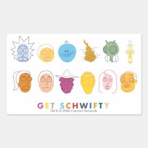 RICK EN MORTY™   Get Schwieth Rechthoekige Sticker