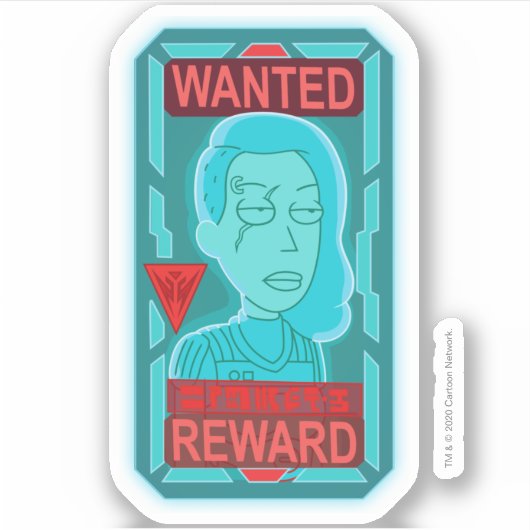 RICK EN MORTY™ | Gezocht Poster in de ruimte Sticker (Voorkant)