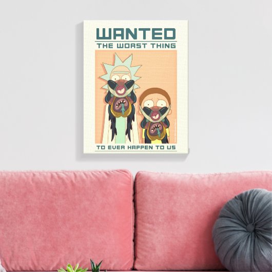 RICK EN MORTY™ | Gezocht Poster van Glorzo Canvas Afdruk (Insitu (Woonkamer))