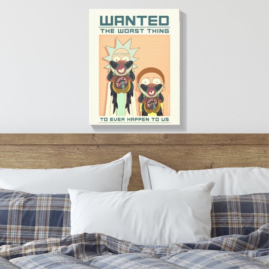RICK EN MORTY™ | Gezocht Poster van Glorzo Canvas Afdruk (Insitu (Slaapkamer))