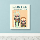 RICK EN MORTY™ | Gezocht Poster van Glorzo Canvas Afdruk (Insitu (Houten vloer))