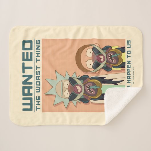 RICK EN MORTY™ | Gezocht Poster van Glorzo Sherpa Deken (Voorkant (horizontaal))