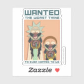 RICK EN MORTY™ | Gezocht Poster van Glorzo Sticker (Vel)