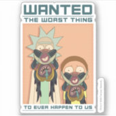RICK EN MORTY™ | Gezocht Poster van Glorzo Sticker (Voorkant)