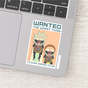 RICK EN MORTY™   Gezocht Poster van Glorzo Sticker