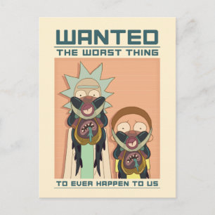 RICK EN MORTY™   Gezocht Poster van Glorzo Uitnodiging Briefkaart