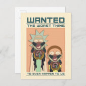 RICK EN MORTY™ | Gezocht Poster van Glorzo Uitnodiging Briefkaart (Voorkant / Achterkant)