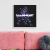 RICK EN MORTY™ | Glitched Rick en Morty Canvas Afdruk (Insitu (Woonkamer))